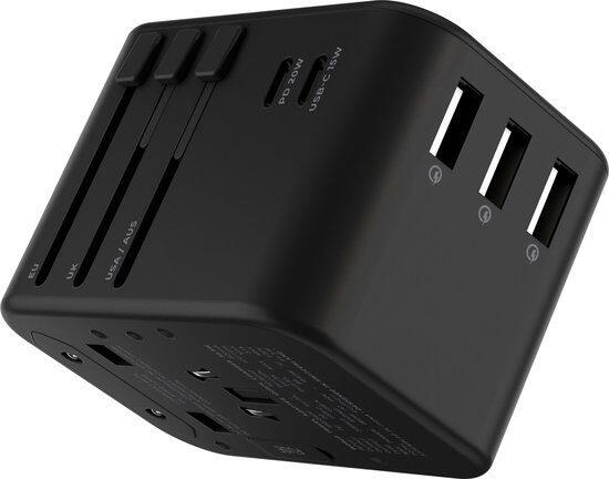 Spina universale - 355W - Utilizzo in tutto il mondo - Nero