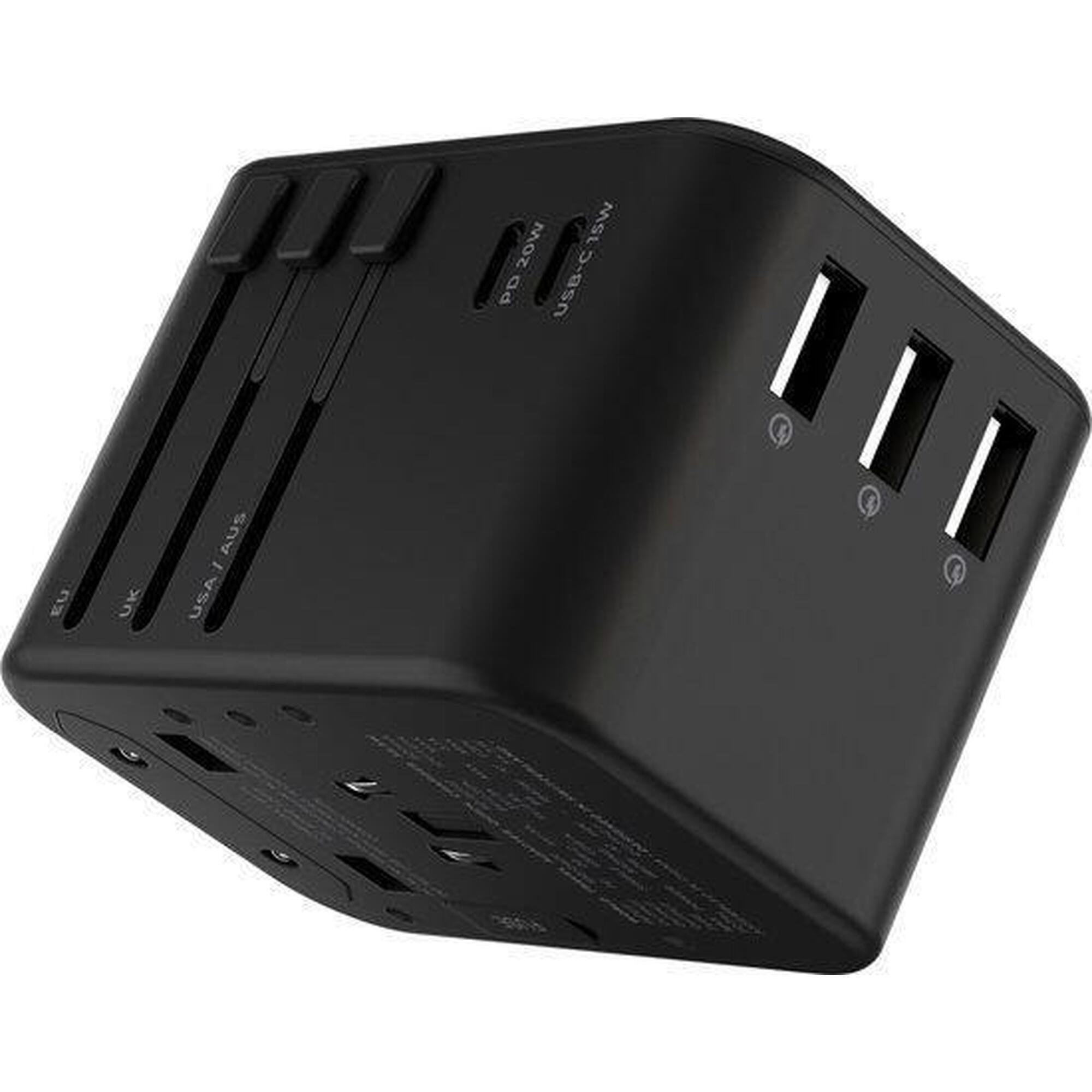 Rollingsquare - Prise Universelle - 35.5w - Utilisation Dans Le Monde Entier - Noir - Adaptateur Prise - Noir - Taille Unique - Decathlon