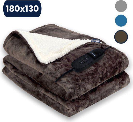 Couverture électrique - Minuterie - Chauffage - Marron