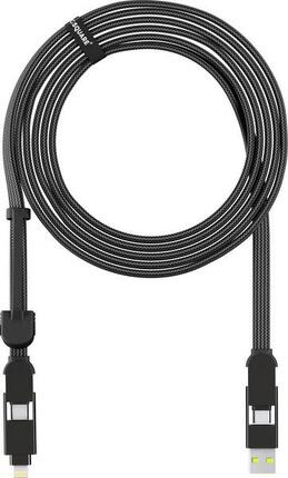Uniwersalny kabel do ładowania iPhone, Samsung inCharge XL 3m USB, USB-C