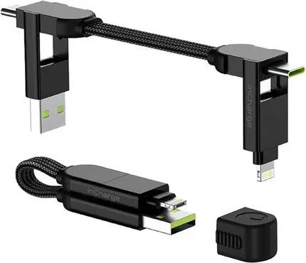 Uniwersalny kabel do iPhone'a, Androida Rolling Square inCharge X USB C