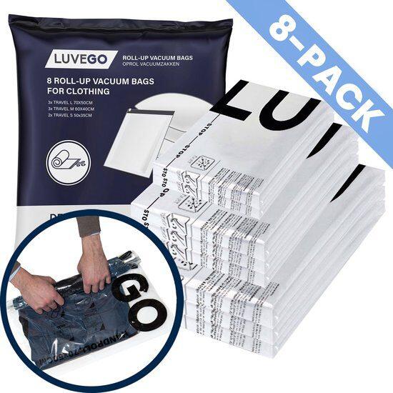 6 Sacchetti Sottovuoto Da Viaggio A Compressione: Arrotolabili, Riutilizzabili, 60x40cm, Per Valigia E Armadio - 4