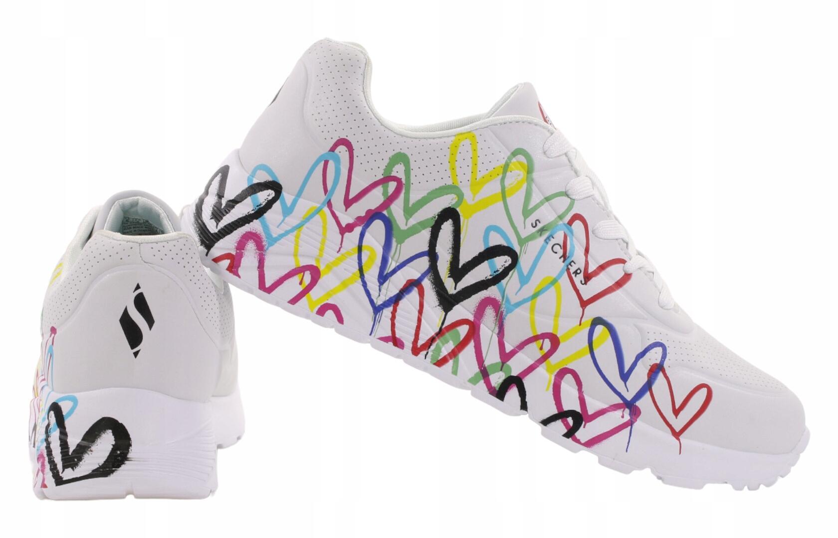 Buty na co dzień damskie SKECHERS UNO LITE SPREAD THE LOVE 3/5