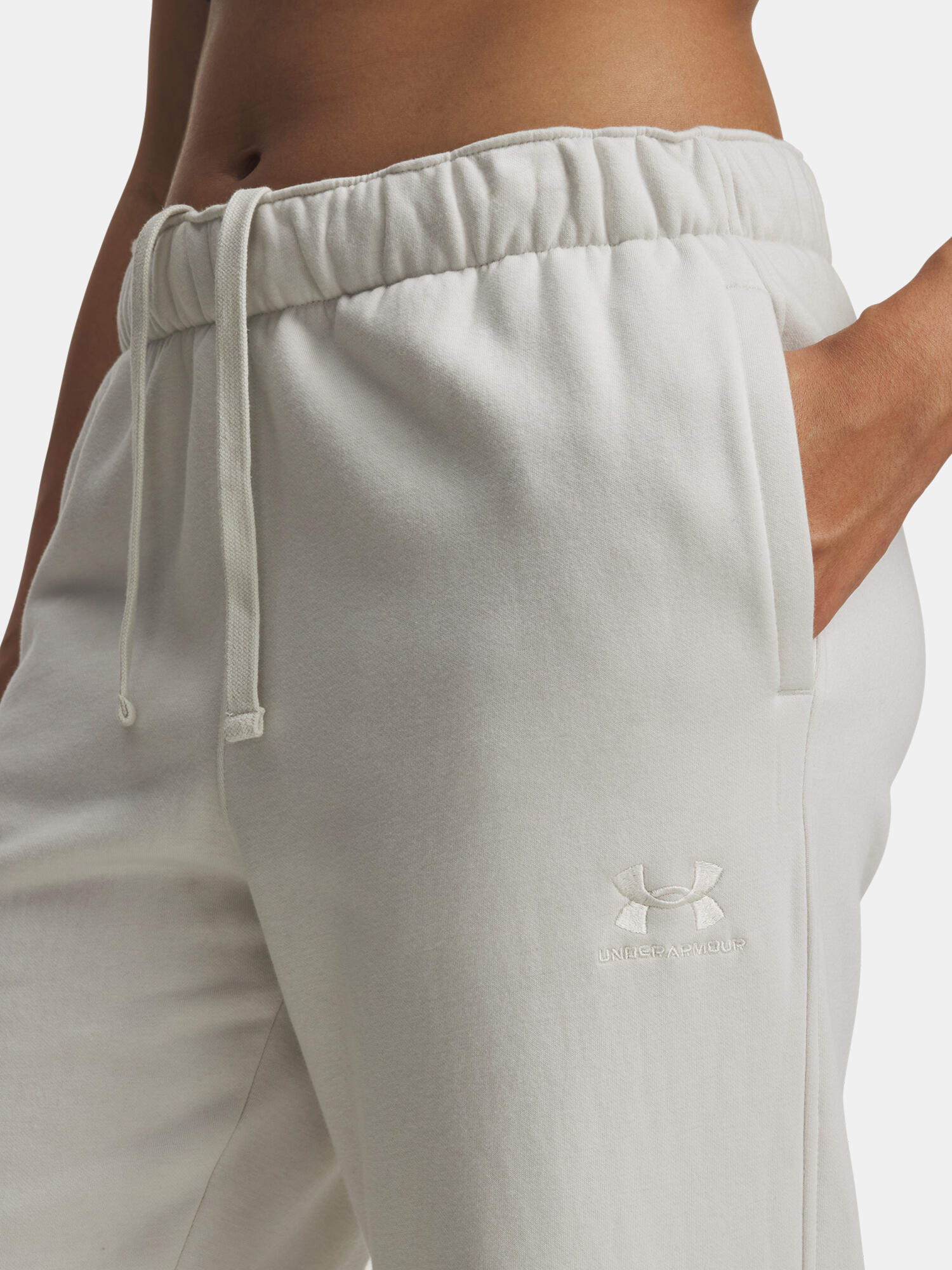 Spodnie Dresowe Damskie UA Icon Vida Flc Pant 6004853-110 3/4