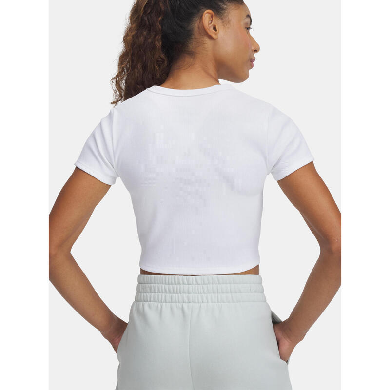 Tricou Under Armour Rival Rib Alb Damă