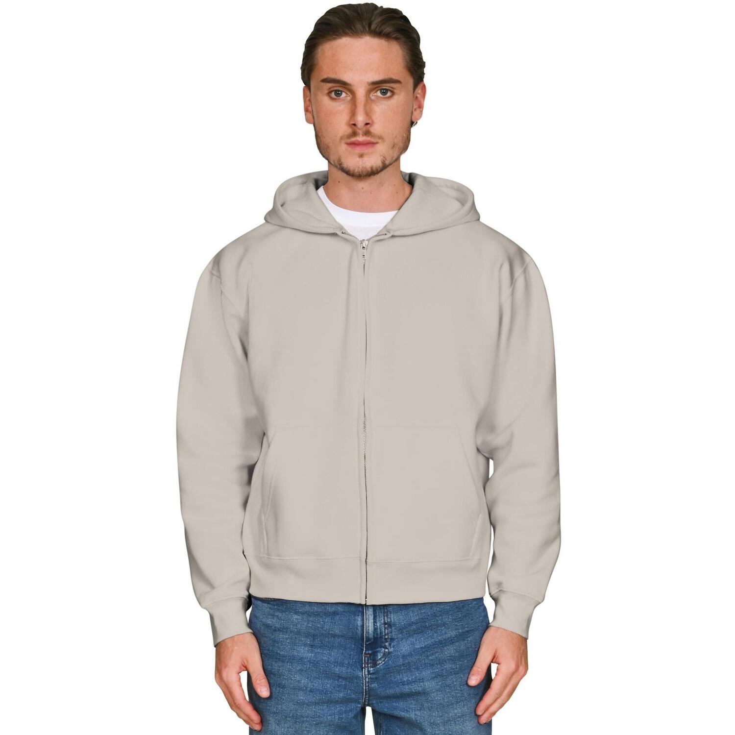 Casual Classics Unisex Adult Combed Cotton Oversized Full Zip Hoodie