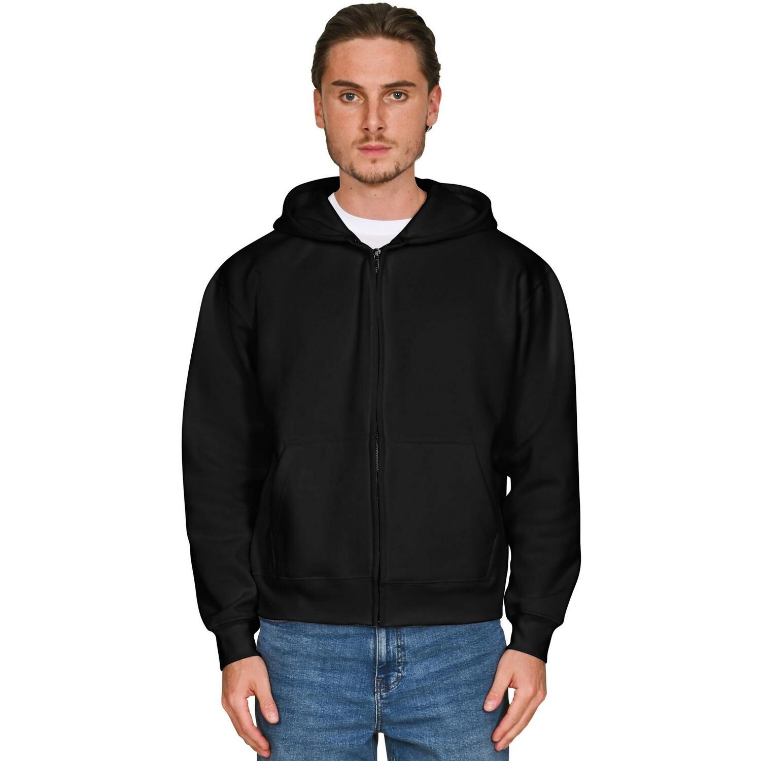 Casual Classics Unisex Adult Combed Cotton Oversized Full Zip Hoodie