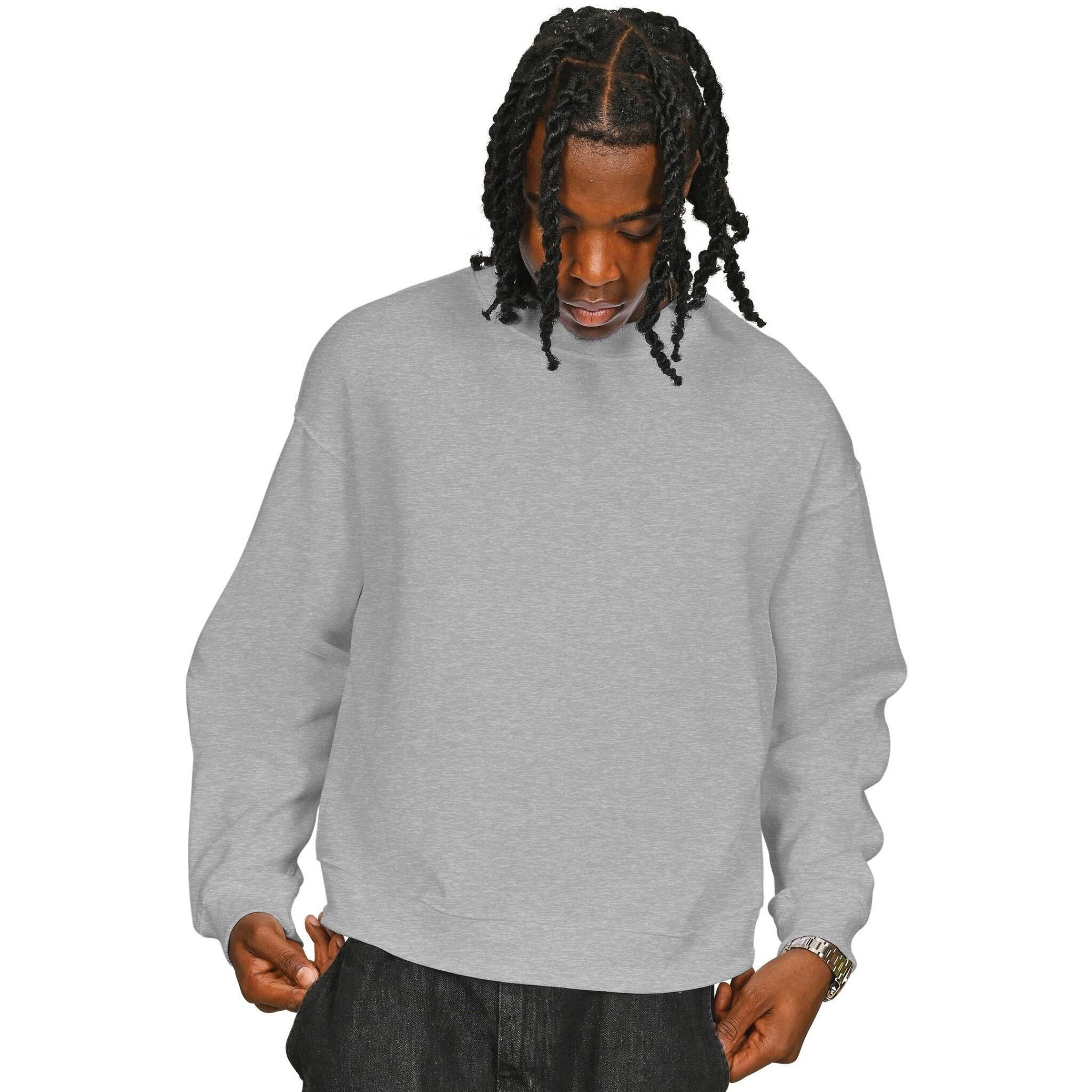 Casual Classics Mens Ringspun Cotton Extended Neckline Oversized Sweatshirt