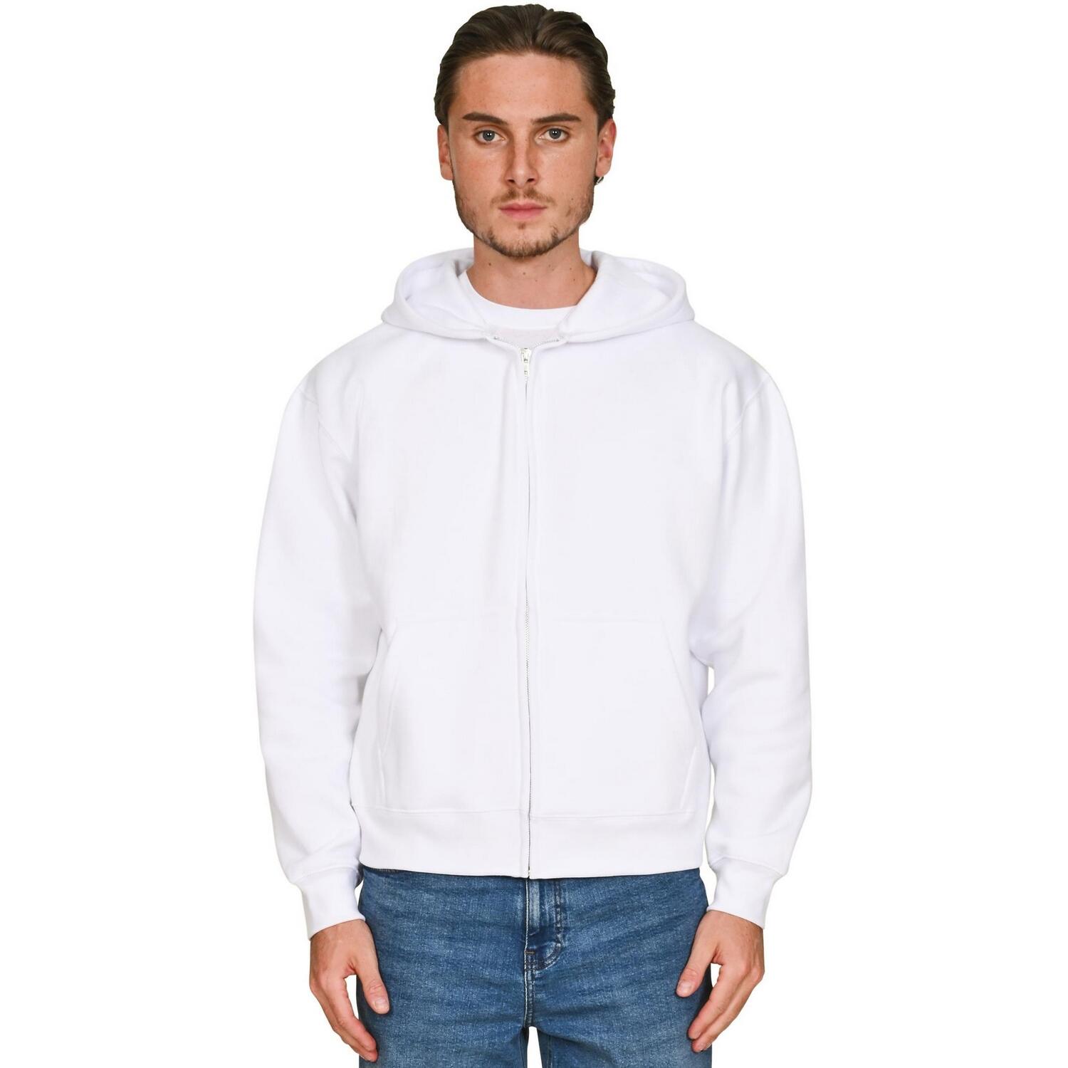 Casual Classics Unisex Adult Combed Cotton Oversized Full Zip Hoodie