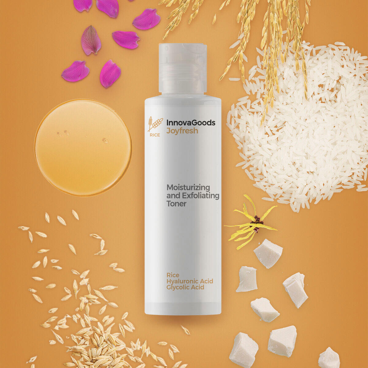 Lotion tonique hydratant et exfoliant pour le visage InnovaGoods Rice Joyfresh 3/7