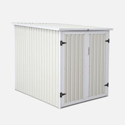 Riparo biciclette in acciaio zincato con kit di ancoraggio - 2 biciclette Beige