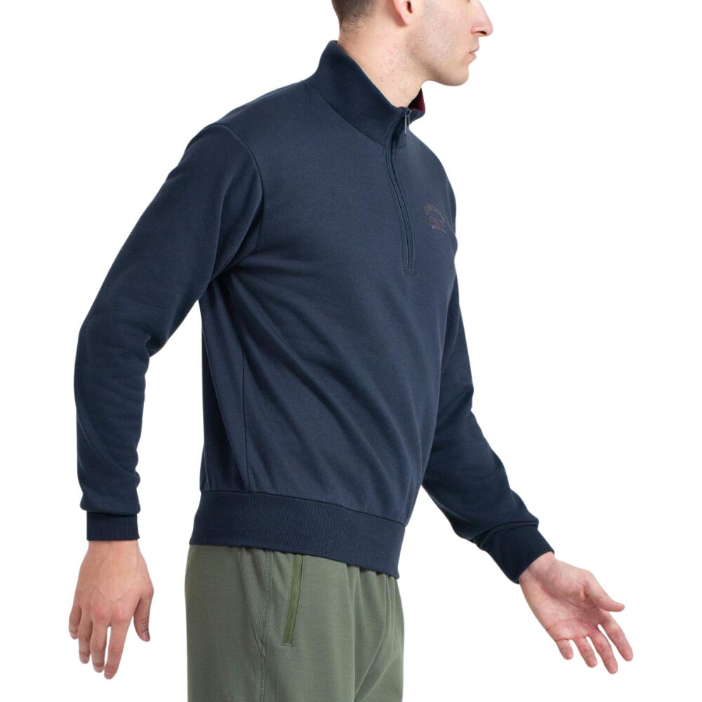 JOHN SMITH FULU Azul Marino Hombre – Sudadera de Felpa Perchada con Estilo y Con 3/4