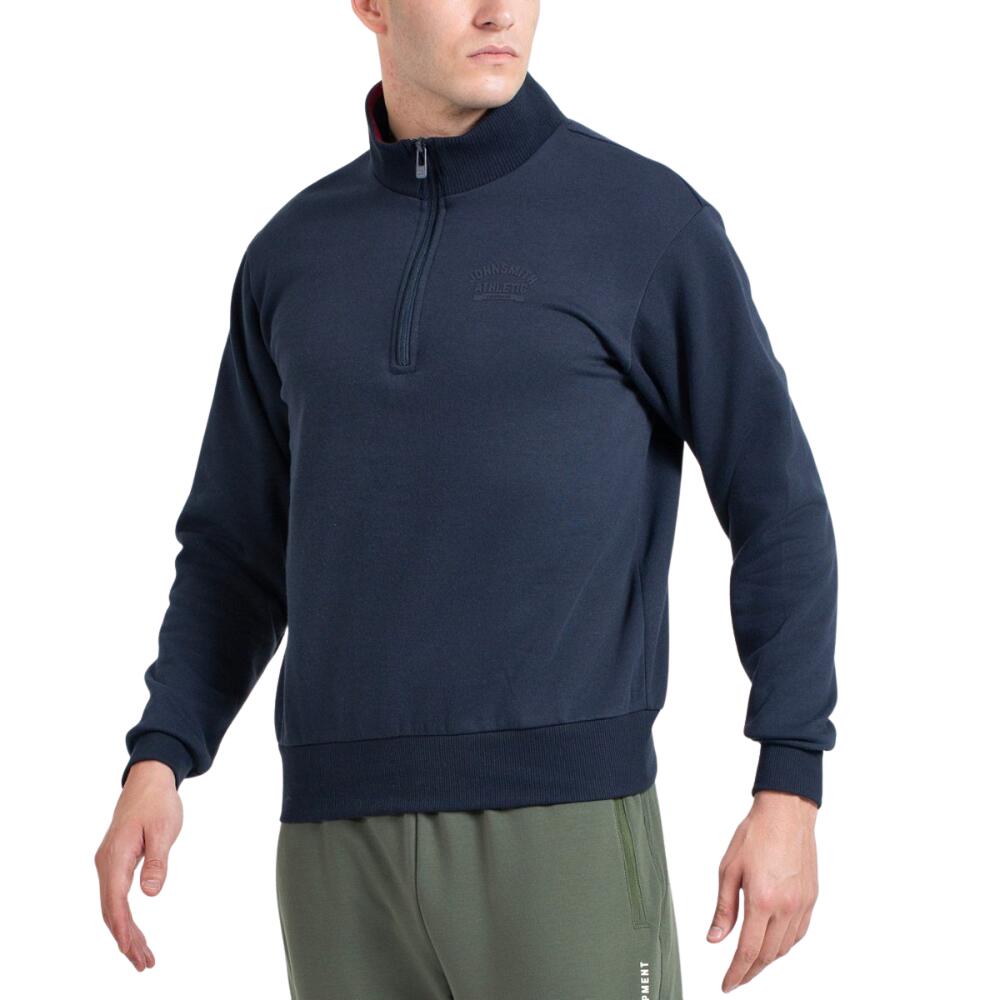 JOHN SMITH FULU Azul Marino Hombre – Sudadera de Felpa Perchada con Estilo y Con 2/4
