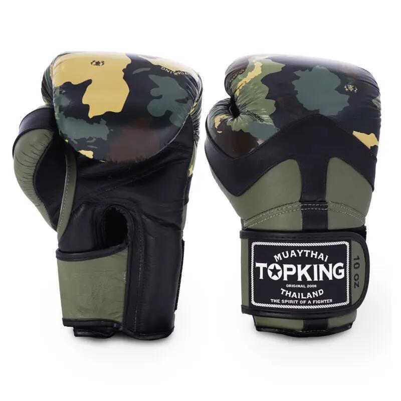TOP KING Boxerské rukavice - maskáčově zelené