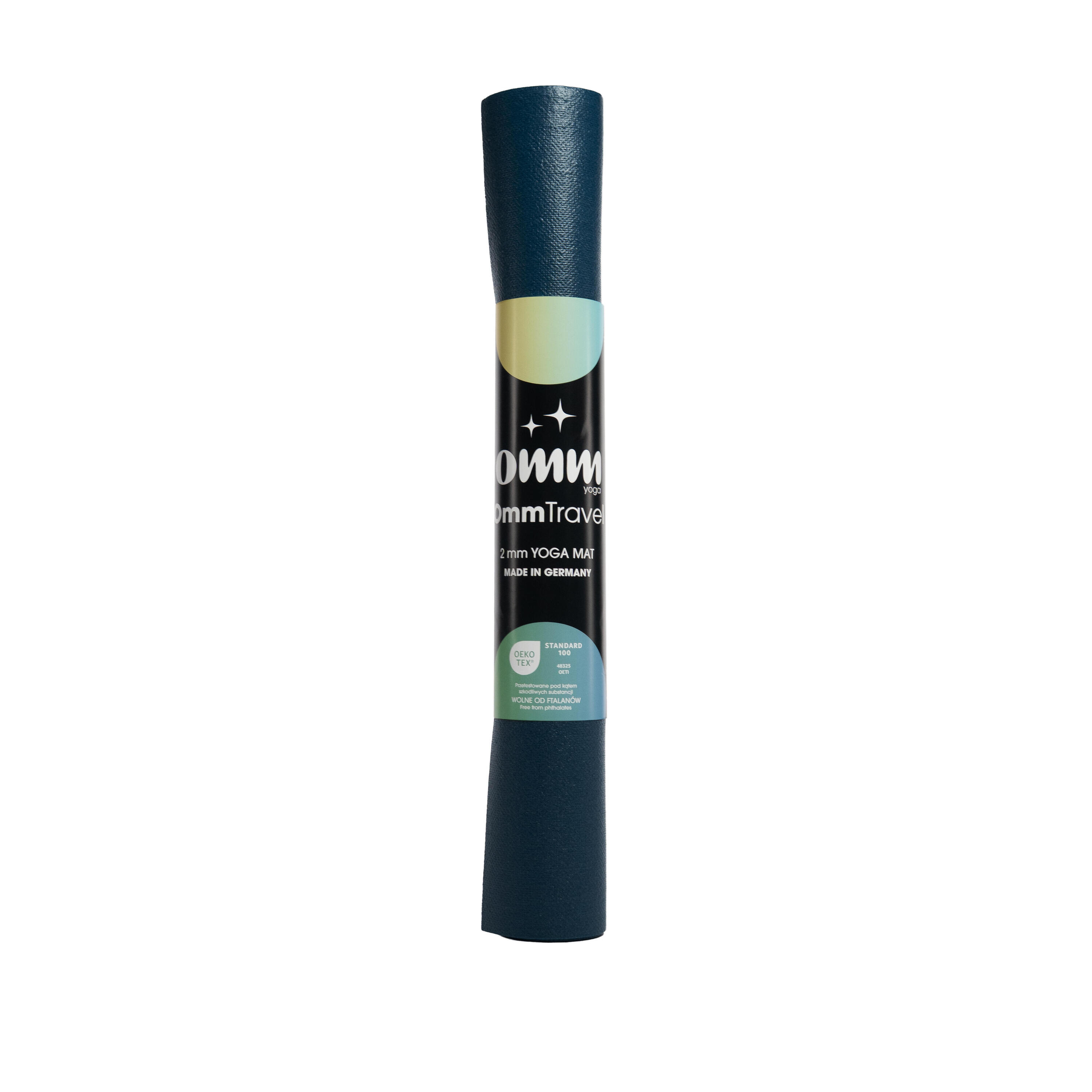 Tappetino antiscivolo per esercizi OMM YOGA blu navy 2 mm Yoga Fitness 4/4