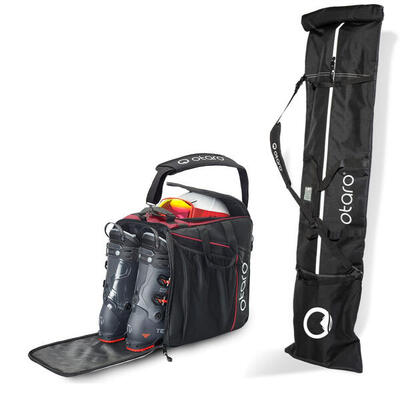 Borsa porta scarponi da sci 44L + borsa porta sci per 1 paio | Bordeaux rosso