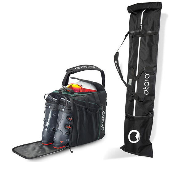 Borsa porta scarponi da sci 44L + borsa porta sci per 1 paio | Bordeaux rosso