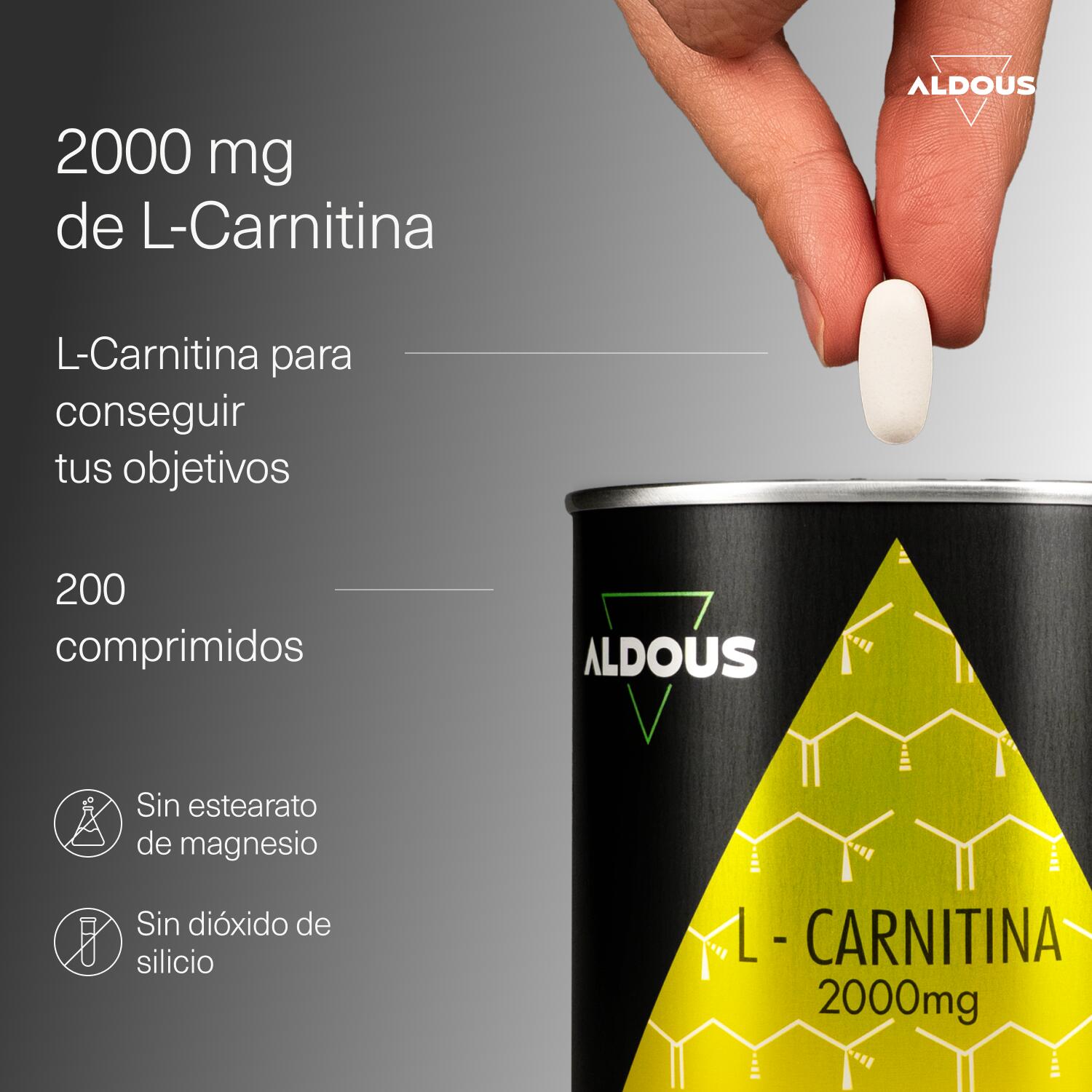 L Carnitina - 200 comprimés - Aldous 2/6