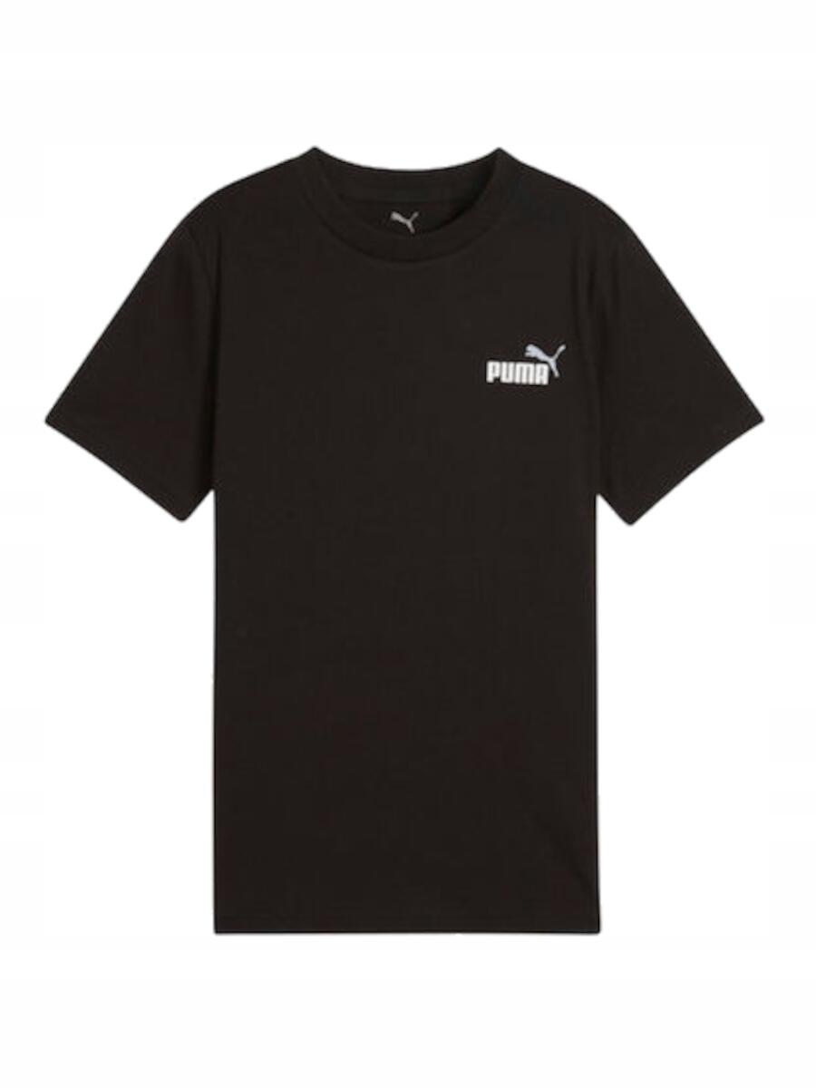 T-Shirt Puma Ess 2 Color Small No. 1 Logo Tee B, Preto, Crianças 3/5