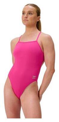 Speedo badpak eco endurance+ solid v-back 2.0 roze