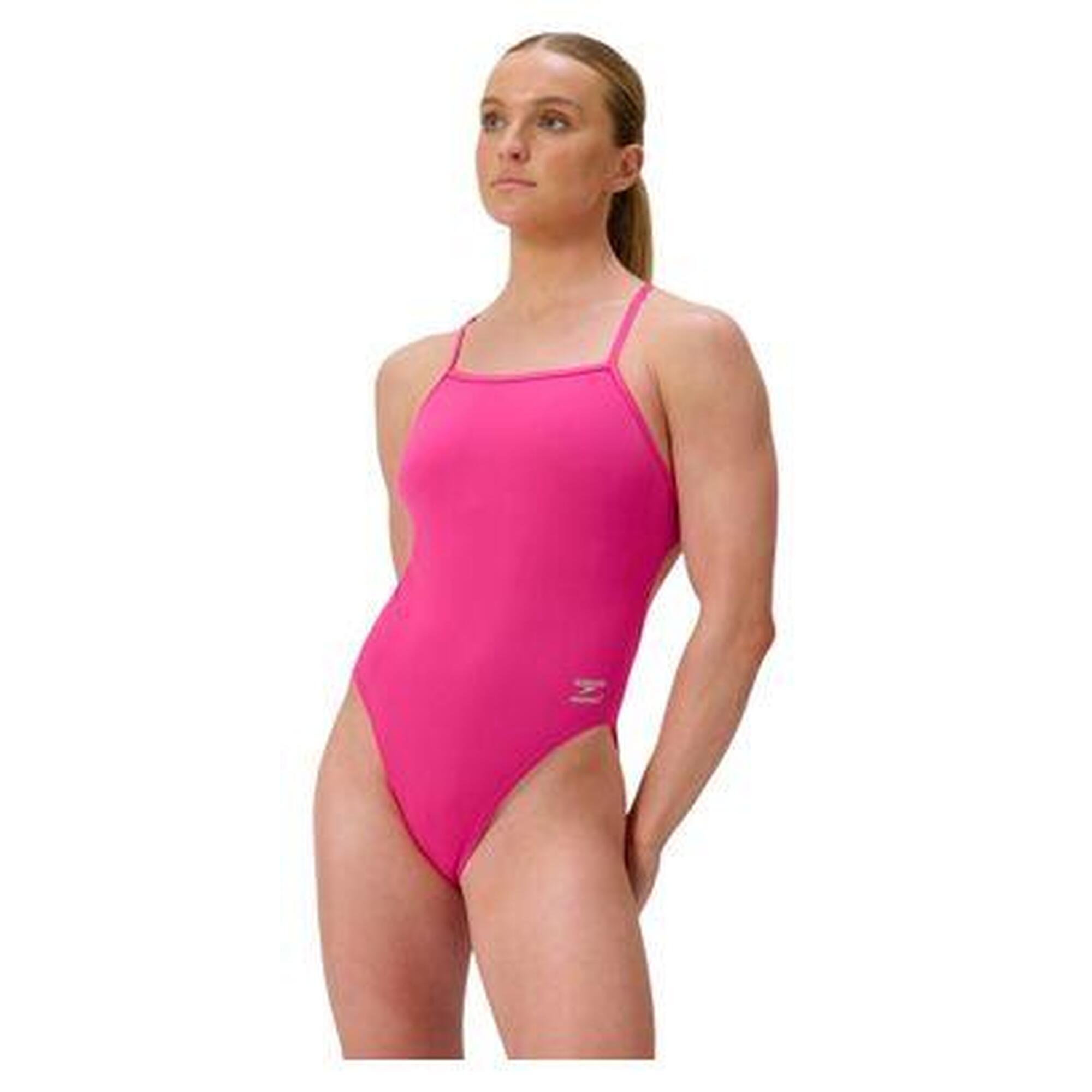 Speedo - Maillot De Bain Speedo Club Training V-back 2.0 Rose Femme - Maillot De Bain 1 Pièce - Rose -  42 - Decathlon