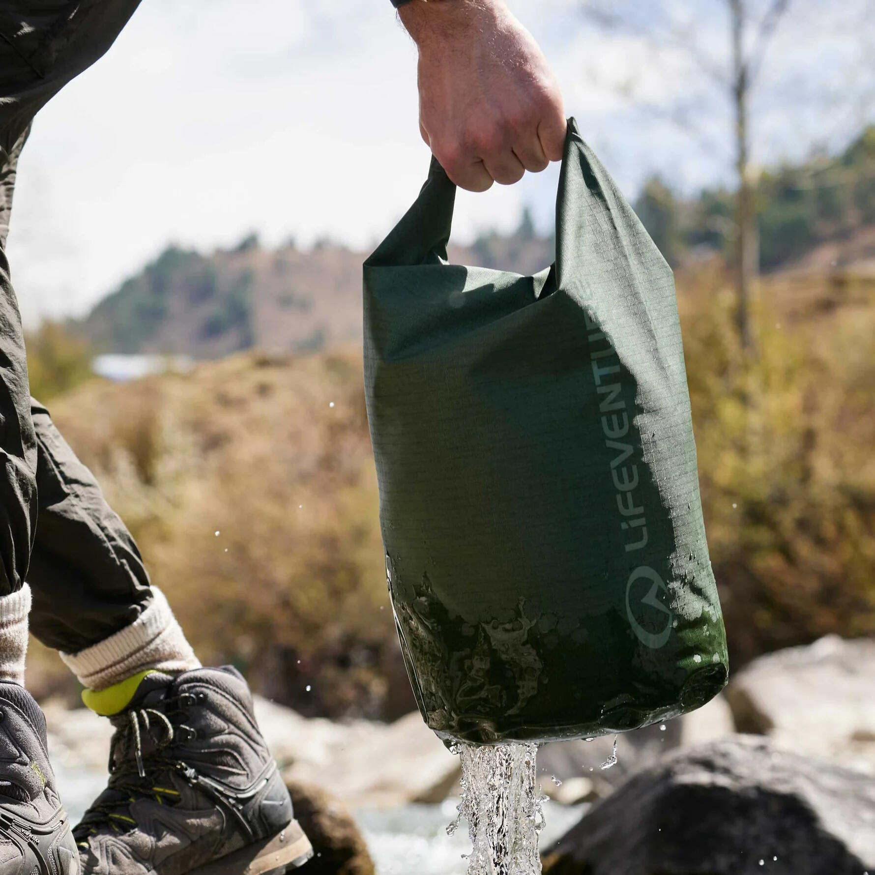 Wasserdichter Storm Dry Bag 10L Ripstop-Grün Roll-Top 4/6