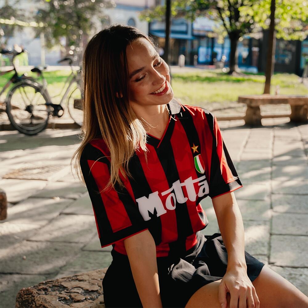 Maillot de football rétro - Homme - AC Milan 1994 - Noir/Rouge 2/7