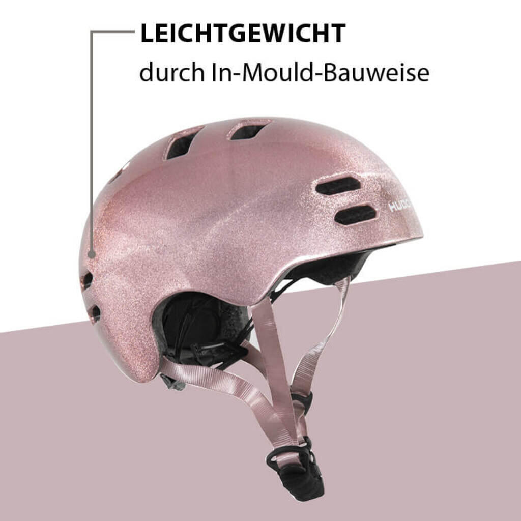 HUDORA Skater Helm Reflect, rosé, Größe L (58–61 cm) 3/7