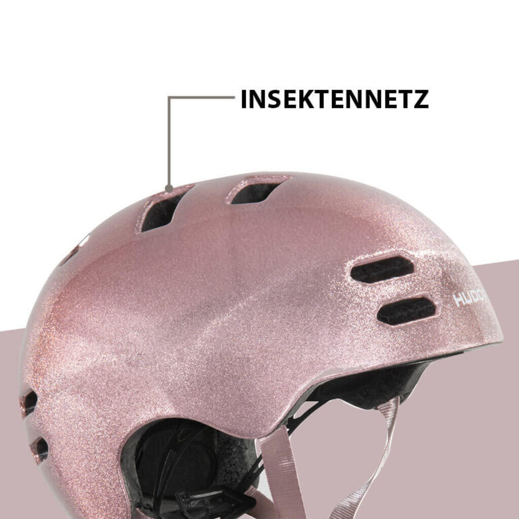 HUDORA Skater Helm Reflect, rosé, Größe L (58–61 cm) 4/7