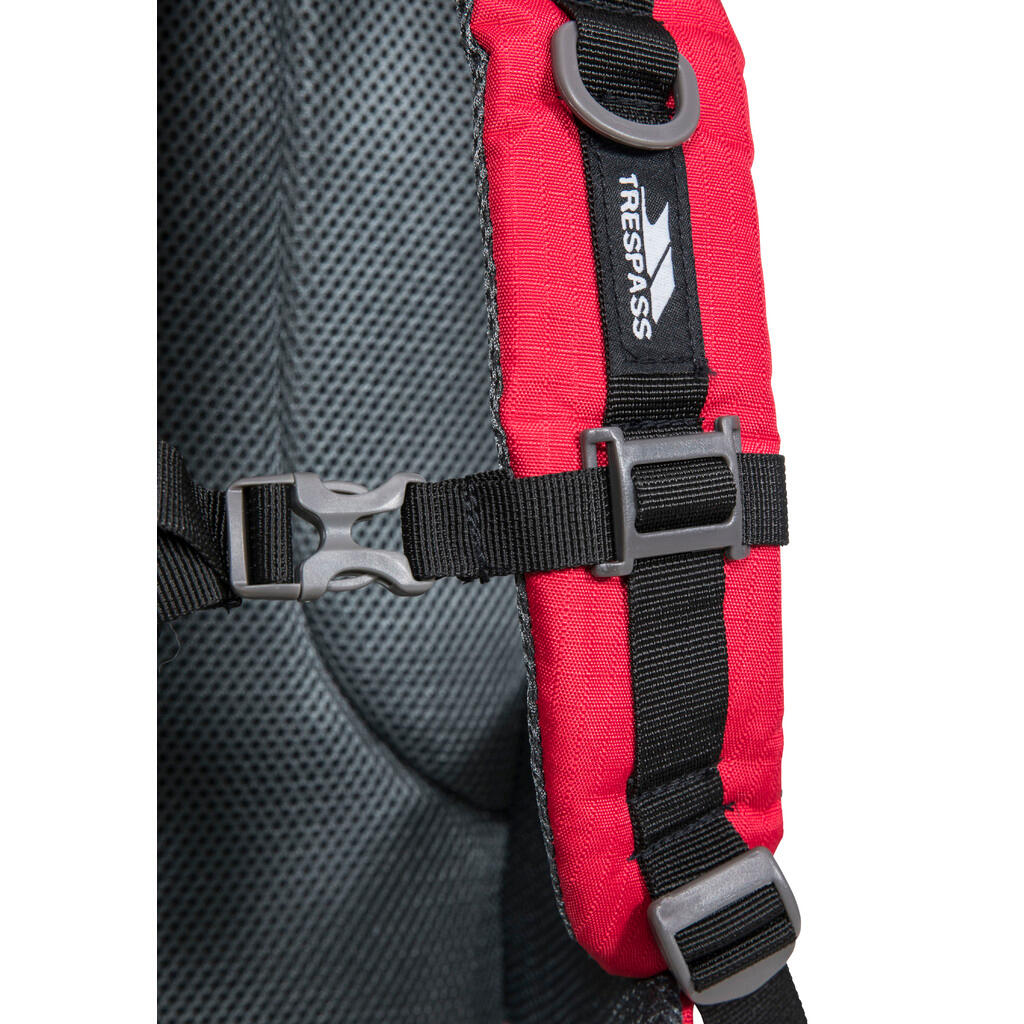 Trespass TREK 33 Wanderrucksack, 33 L – Rot/Grau 3/7