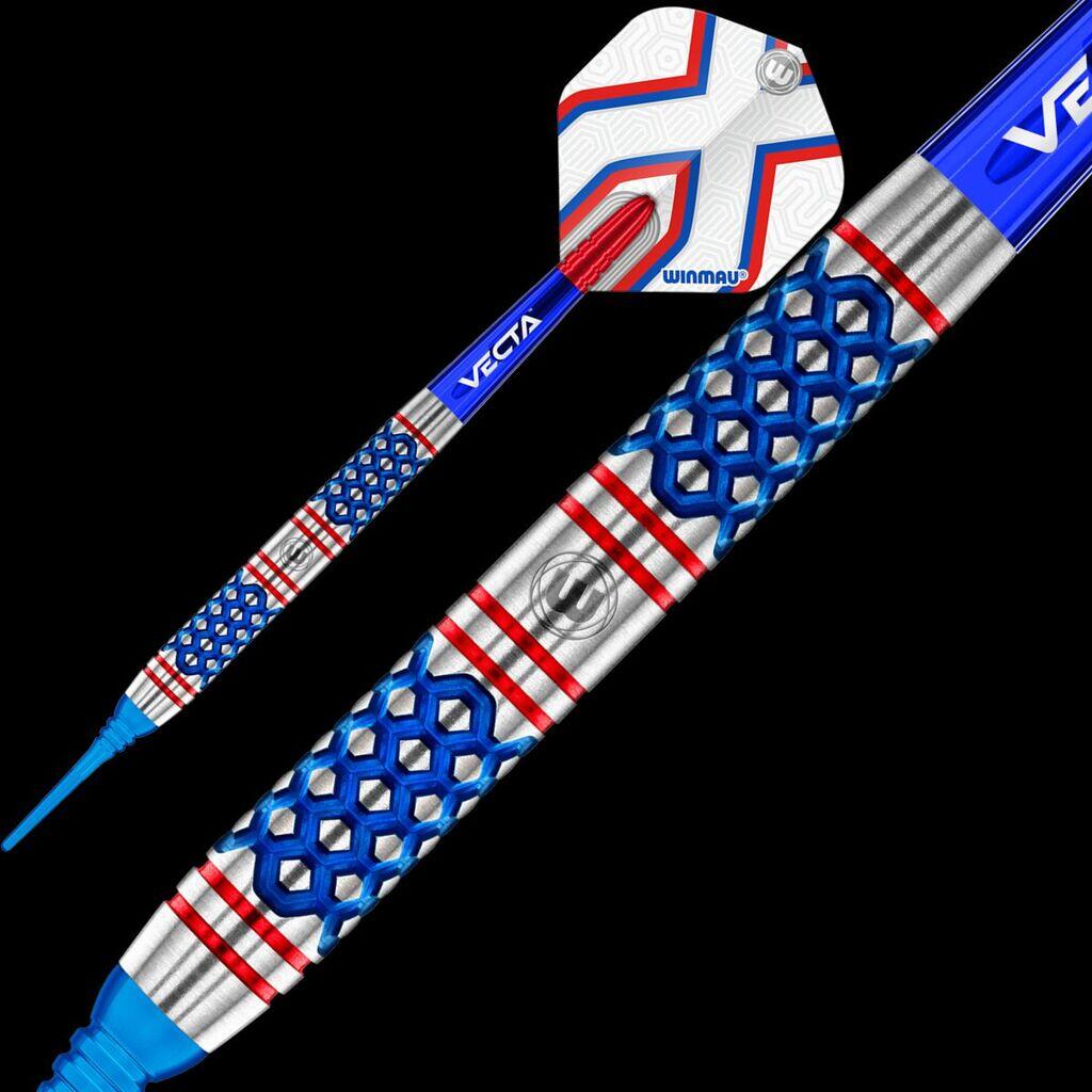 Winmau Epix Soft Tip 20 g — 90 % tungstène, grip Hex‑Tech 3/7