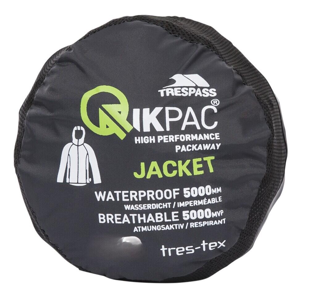 Veste imperméable à capuche zippé Trespass Qikpac X 3/6