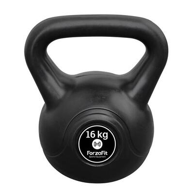 Kettlebell 2 kg - Plastica - per interni ed esterni - Nero