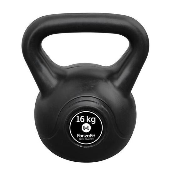 Kettlebell 2 kg - Plastica - per interni ed esterni - Nero