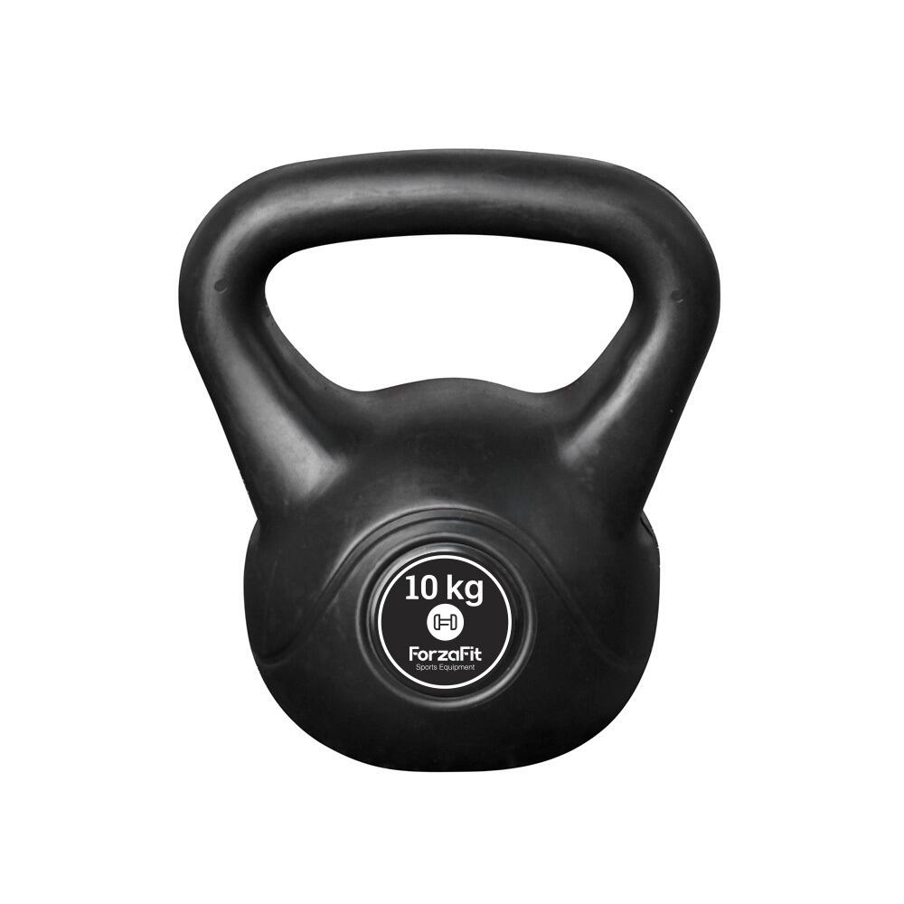 Ivol - Kettlebell 10 Kg - Plastique - Pour Usage Intérieur Et Extérieur - Noir - Kettlebell - Blanc|noir - 10 Kg - Decathlon