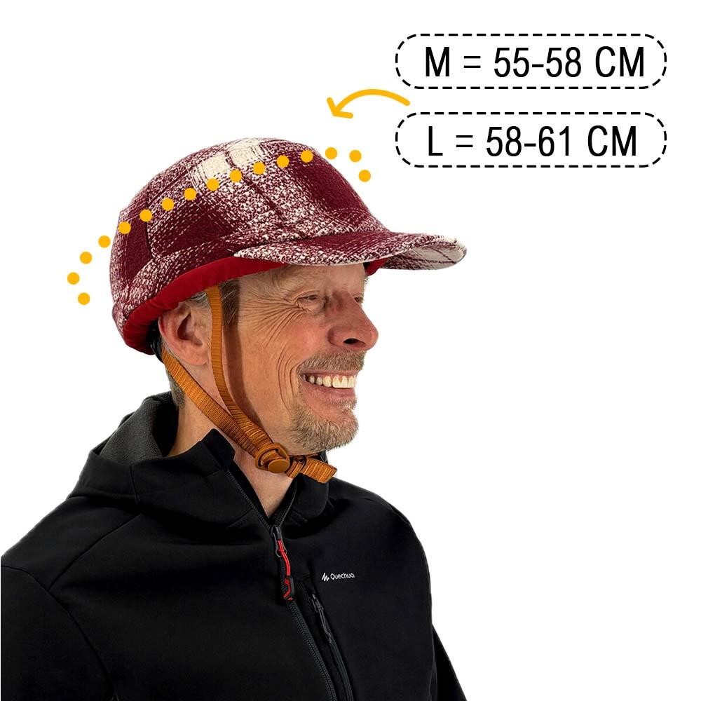Vizorz SwitchCap casque de vélo - Woolly cherry cap 2/7