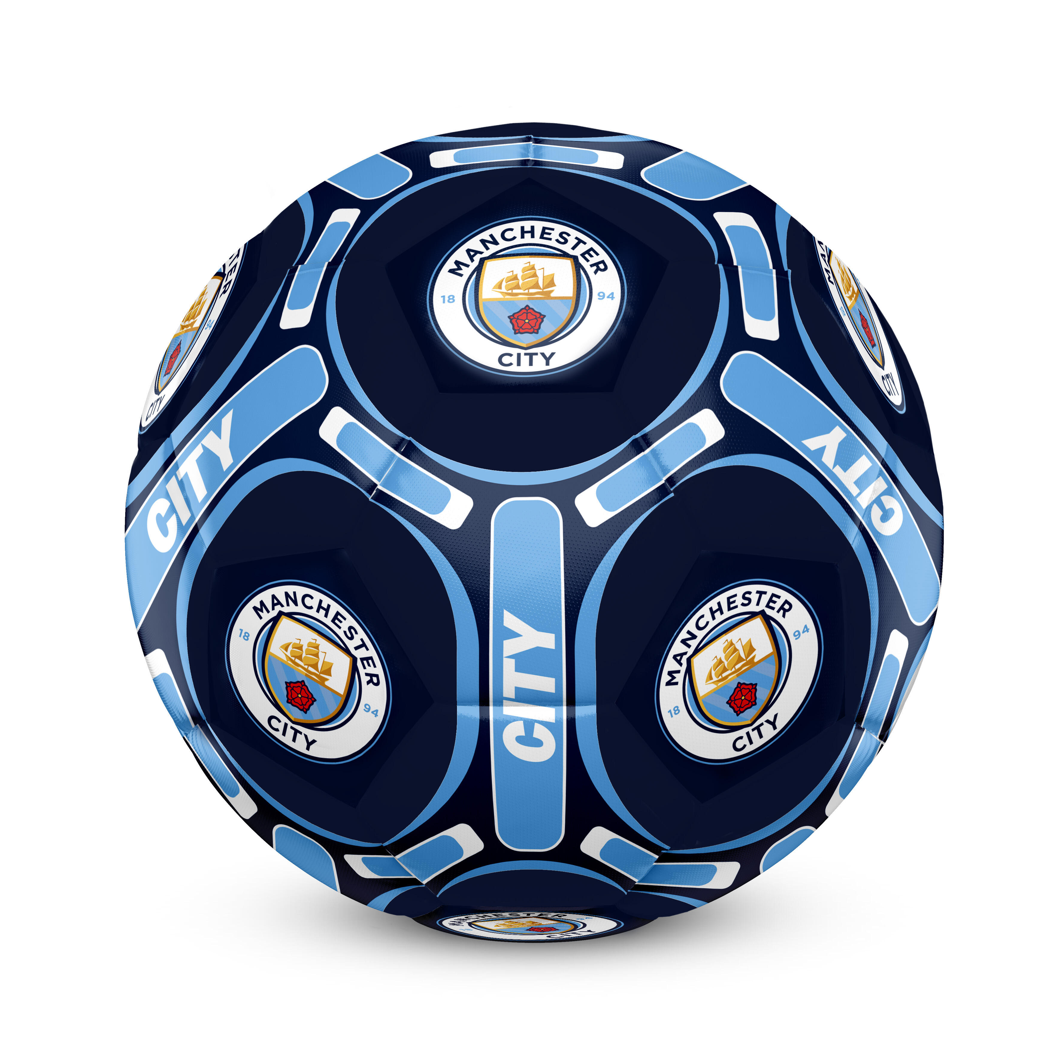 Manchester City Football Size 4 Crest Blue OFFICIAL Gift | Decathlon