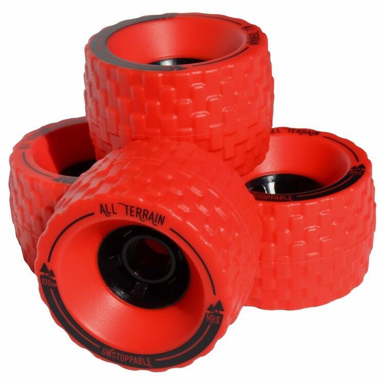ATOM Roues tout terrain MBS 100mm rouge