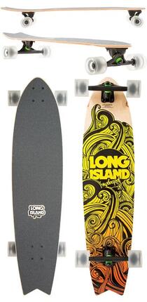 Longboard Long Island Whirlpool Bleu Roues
