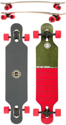 Long island duo twintip longboard witte wielen