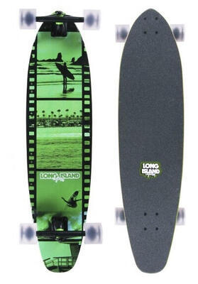 Long island frame kicktail longboard rode wielen