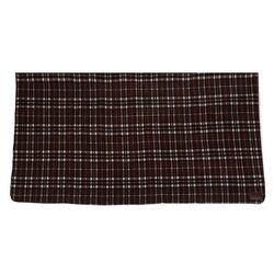 Couverture séchante carré check printing choco 210x200cm