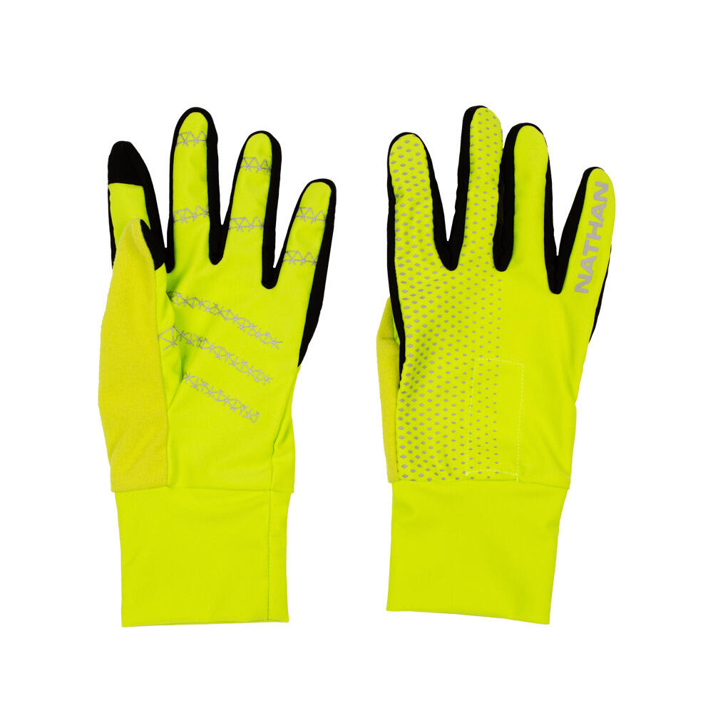 NATHAN Nathan HyperNight Reflective Gloves Yellow