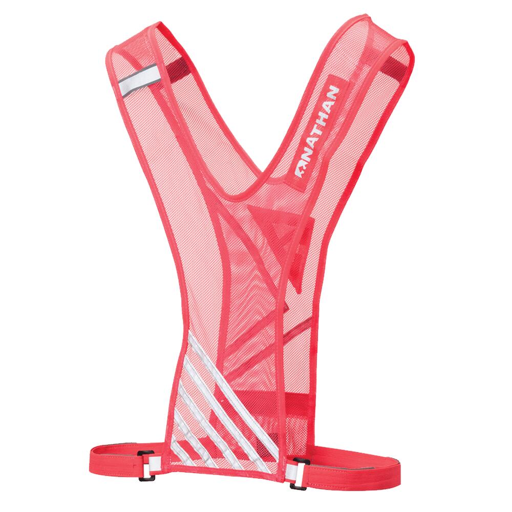 Nathan - Nathan Bandolier Gilet De Course Réfléchissant Rose - Bande Réfléchissante - Rose - Taille Unique - Decathlon