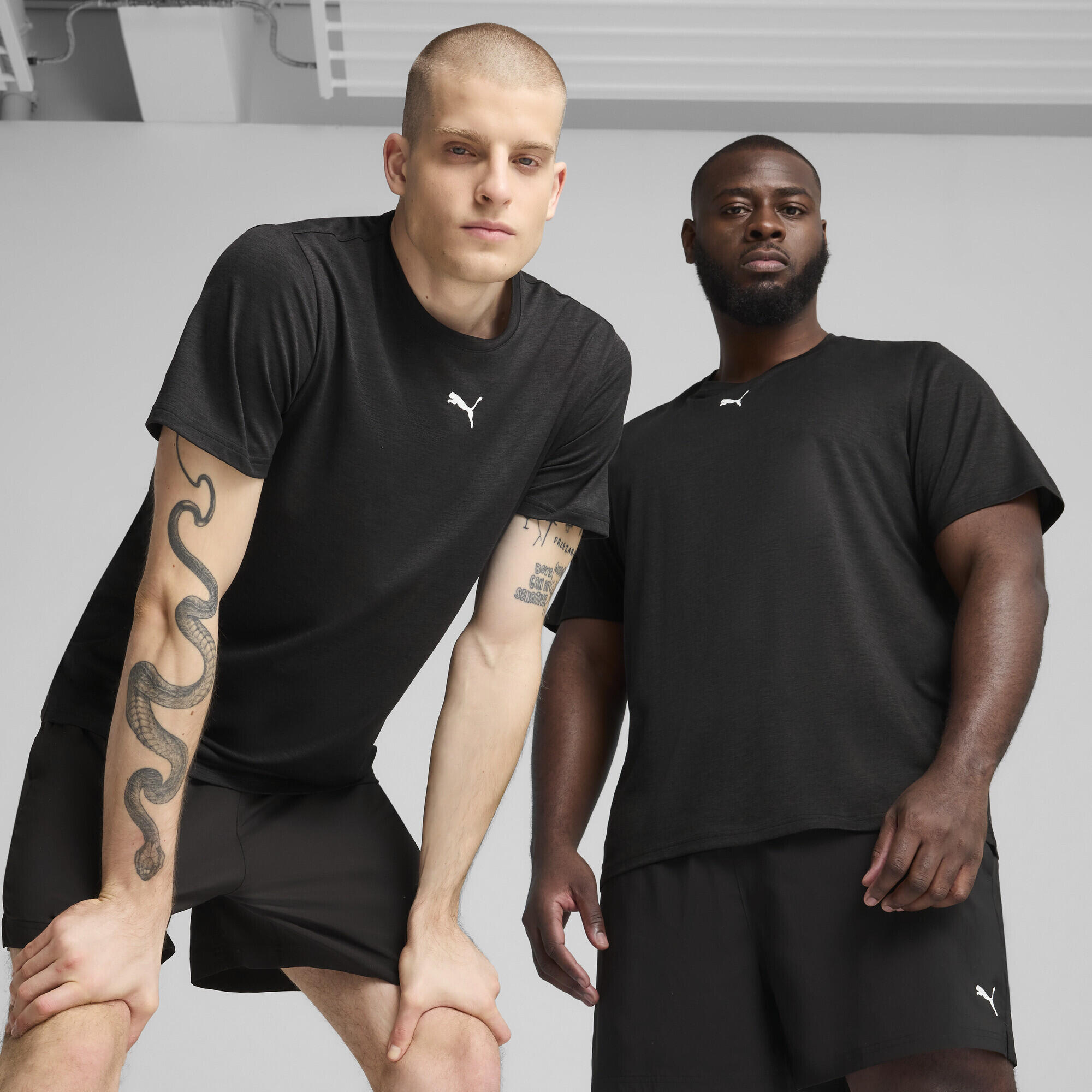 TAD ESSENTIALS Meliertes T-Shirt mit Cat Logo Herren PUMA 2/7