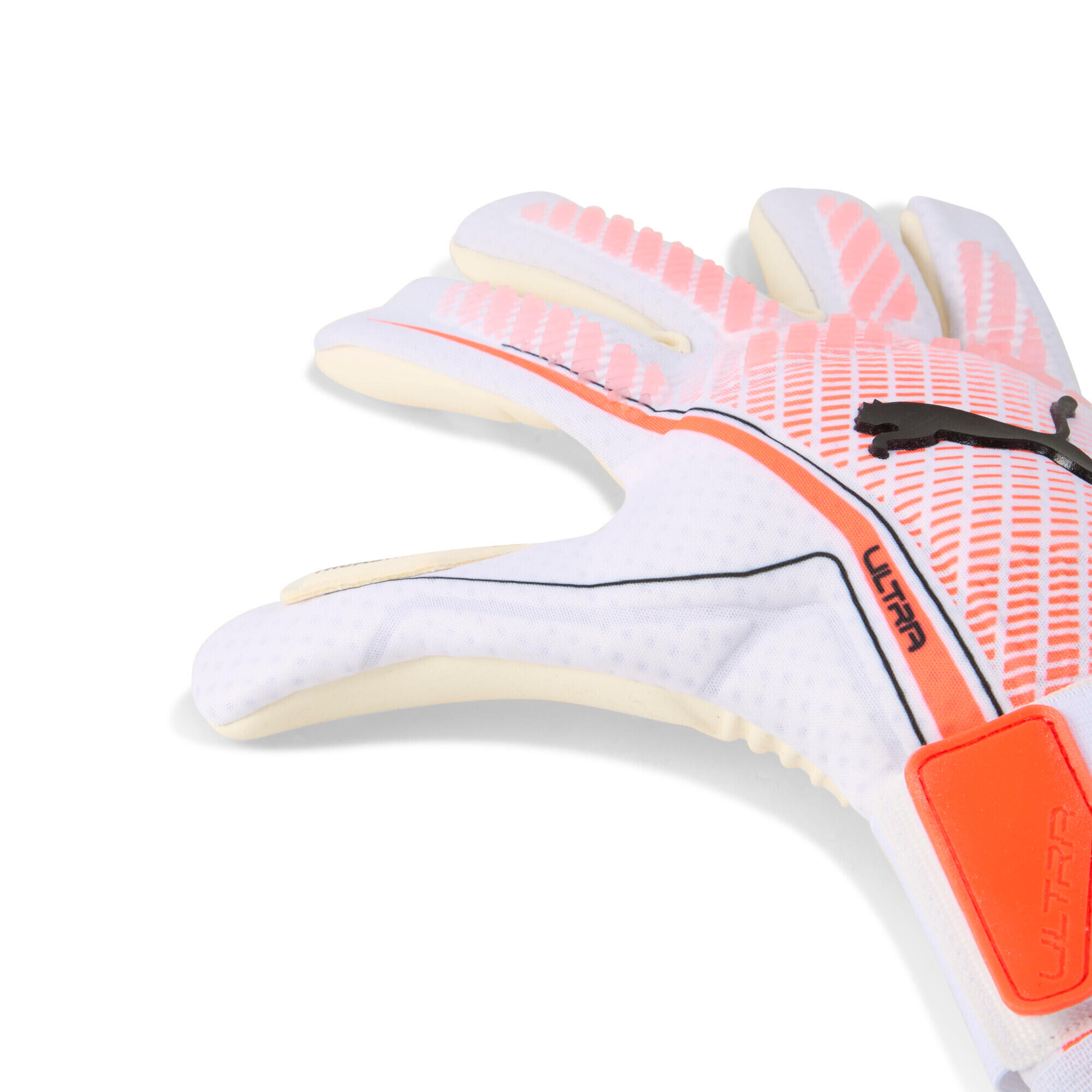 ULTRA ULTIMATE Hybrid Torwarthandschuhe Unisex PUMA White Glowing Red Black 3/5