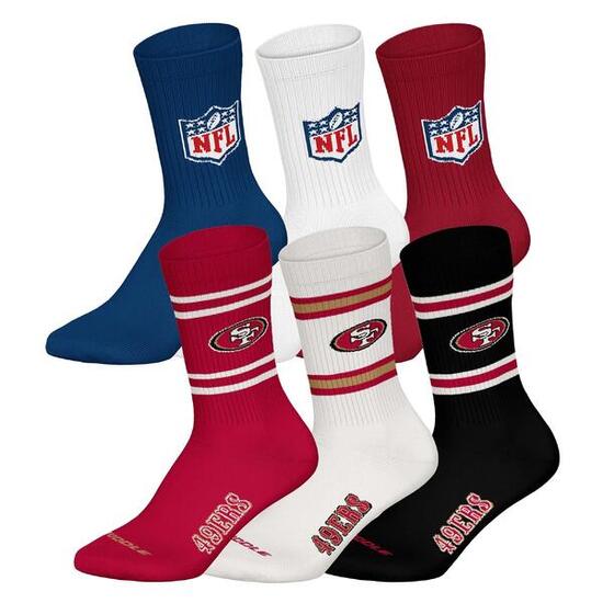 Socken Unisex 6er Pack Stretch-NFL 6Pack Crew Socks