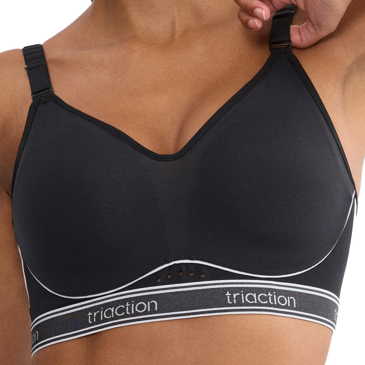 Triaction - Brassière De Sport Maintien Élevé - Cardio Breeze - Soutien-gorge - Noir - 105 B - Decathlon
