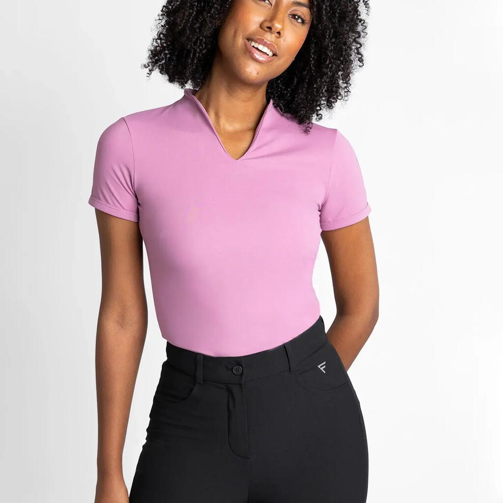 Calusa Golf Shirt Mauve for Women Technical Breathable Fabric