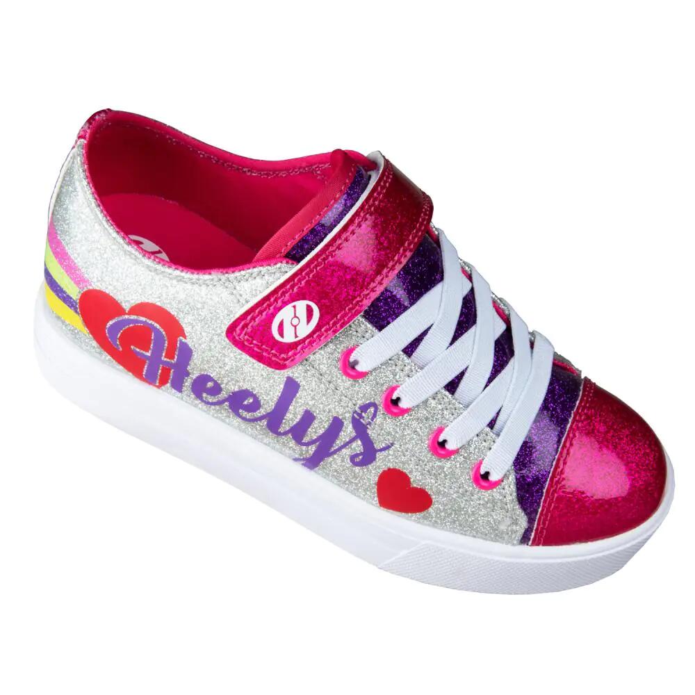 Heelys X2 Snazzy Silver Rainbow Heart 3/3